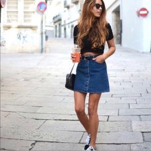 NWT ‘Esma’ Dark Denim Mini Skirt